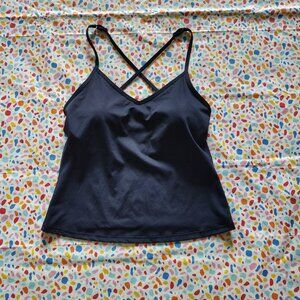 Old Navy PowerSoft Strappy Built-in Bra Camisole Top Blue Medium